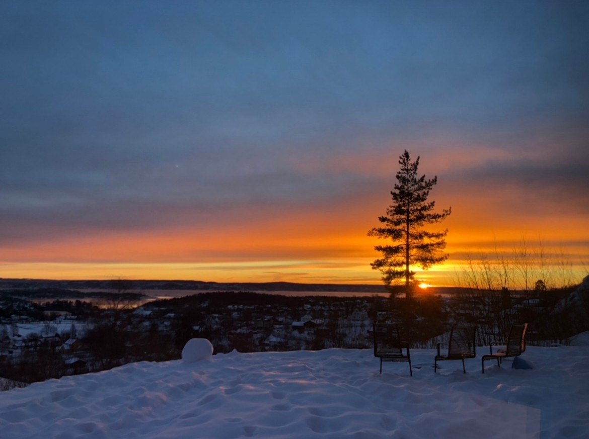 Utsikt om vinteren Galleribilde
