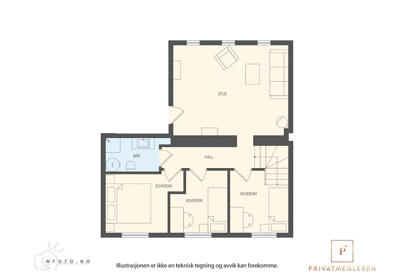 Plantegning U. etasje. Galleribilde