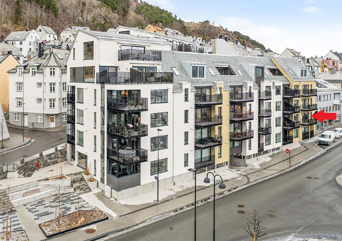 Leiligheten ligger i 2. etasje i boligkomplekset Utstillingsplassen fra 2020 Galleribilde