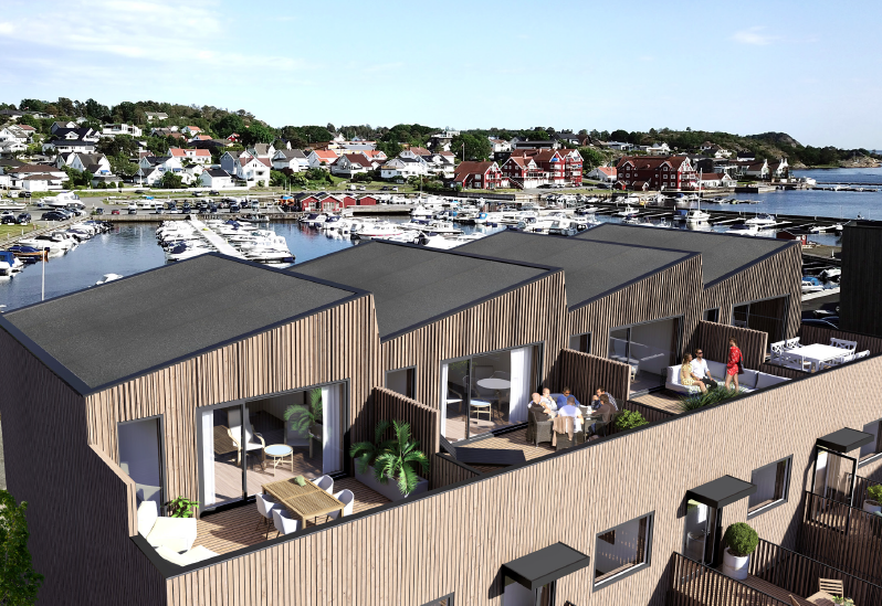 takterasse vendt mot sjøen Galleribilde