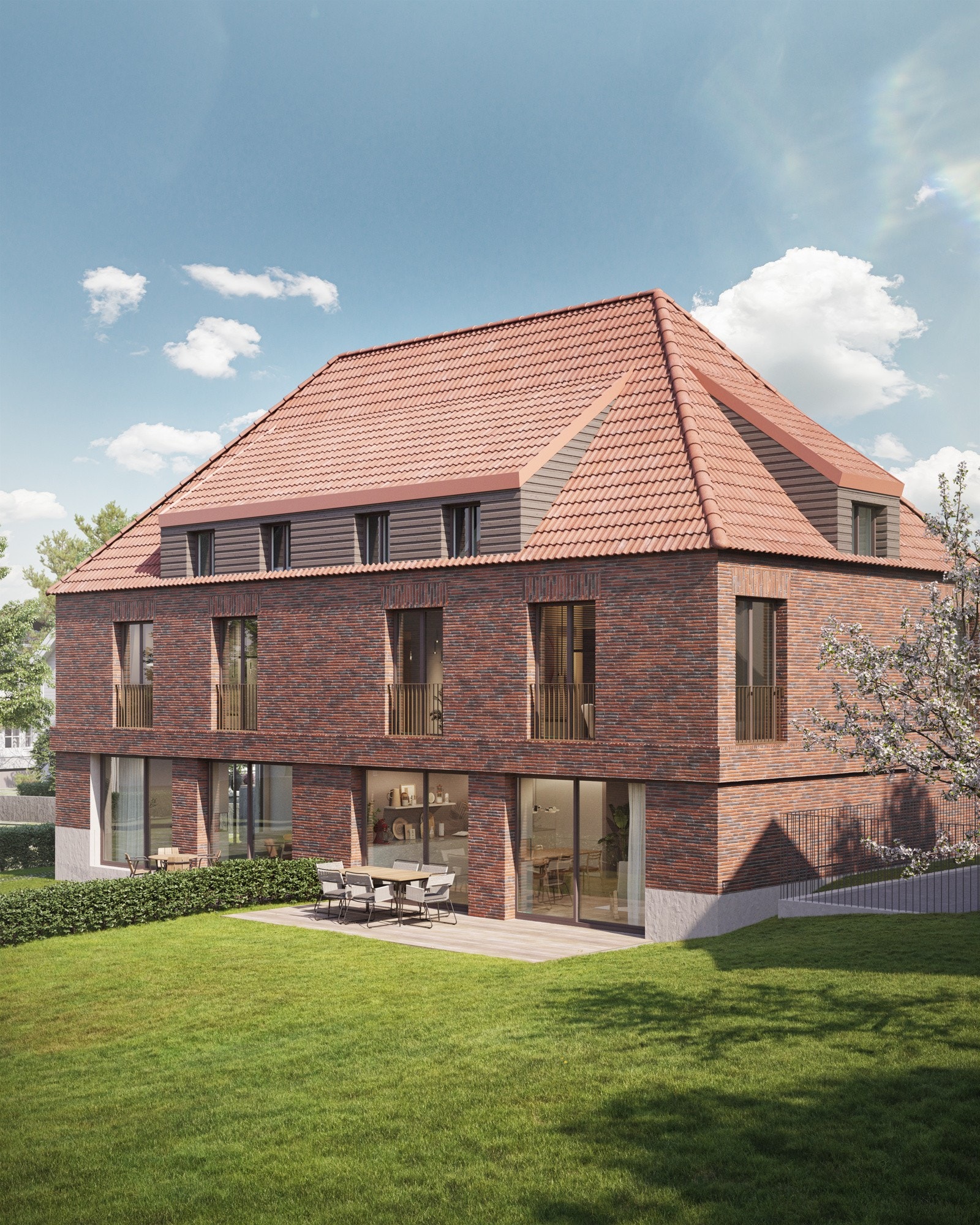 Nydelig townhouse i et utsøkt teglstensbygg som passer helt perfekt med området - Illustrasjon er av illustrativ karakter og angir nødvendigvis ikke korrekt gjengivelse av elementer i boligene. Galleribilde