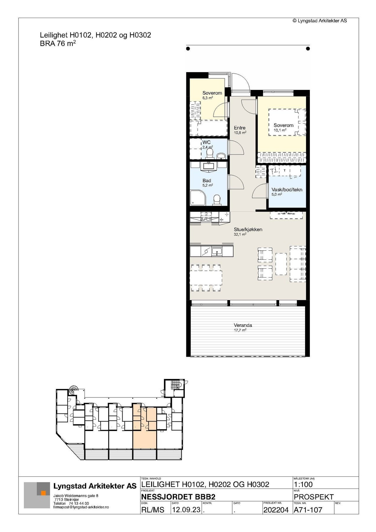 Planløsning - H0102, H0202, H0302 - alle solgt Galleribilde