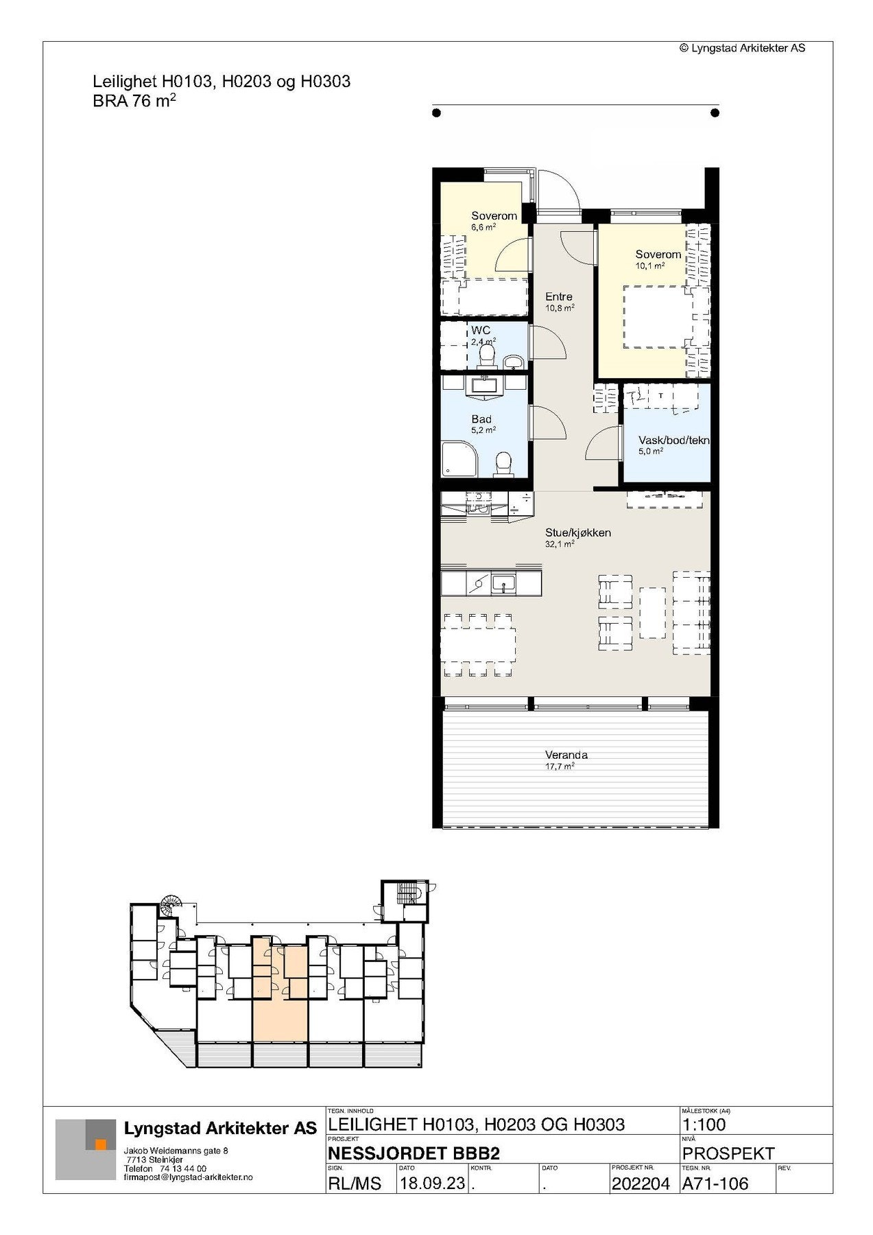 Planløsning H0103, (H0203, H0303 solgt) Galleribilde