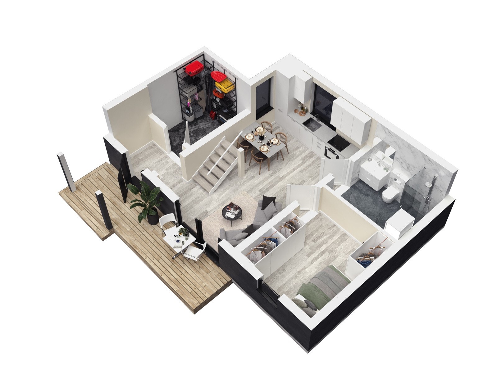 Plan 3d 1. etasje-GOBB Hus-21564_00001 Galleribilde
