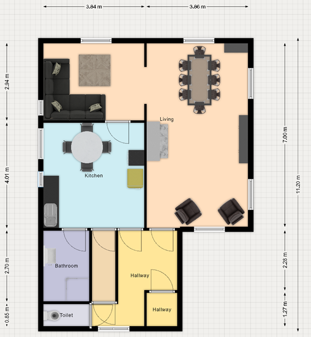 Plantegning 1 etg Galleribilde