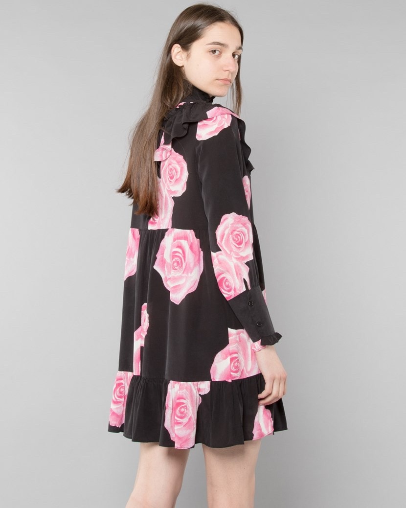 ganni fayette silk dress Buy Ganni Black Black Fayette Silk Maxi Dress For Women Online