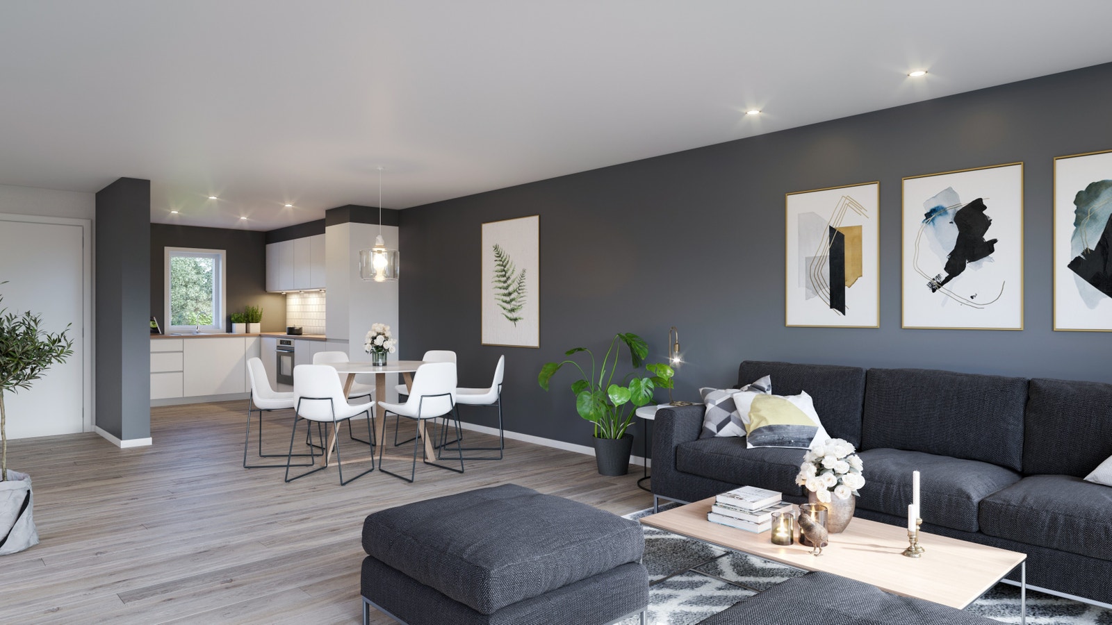 Mot kjøkken fra stue Galleribilde