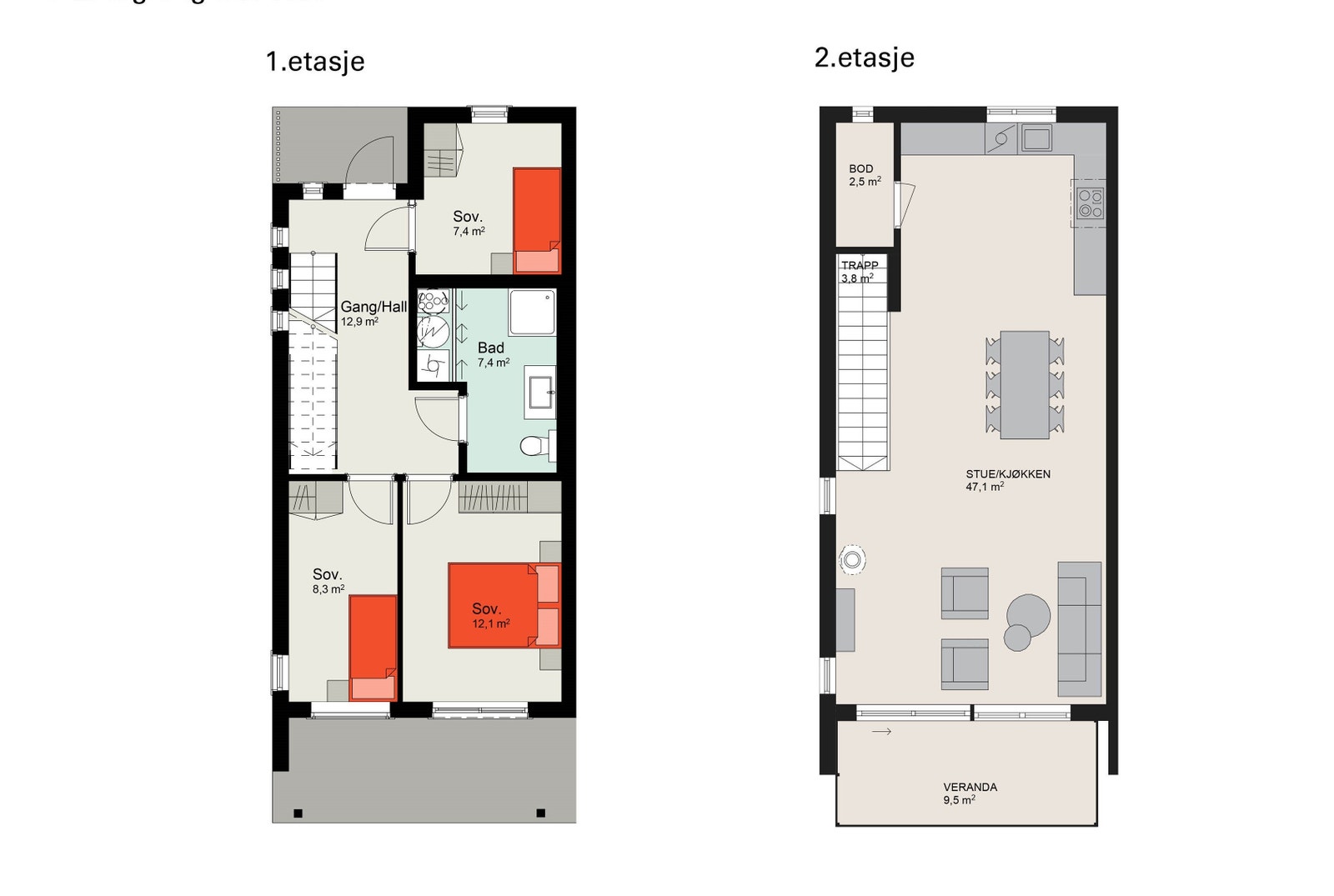 Utkast plantegninger-Alternativer finnes. Galleribilde