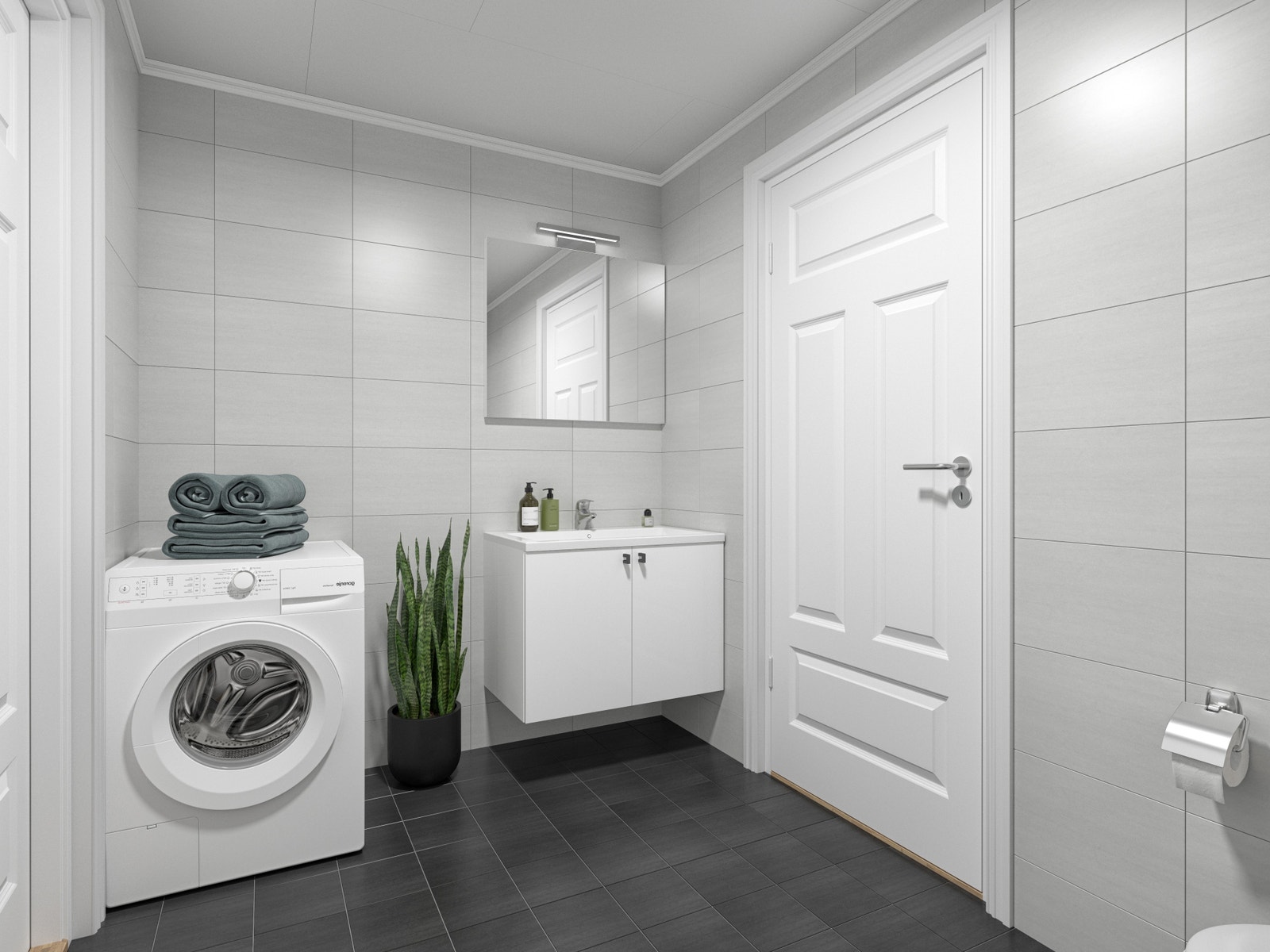 Bad 4-roms endeleilighet. Illustrasjon, avvik forekommer. Galleribilde