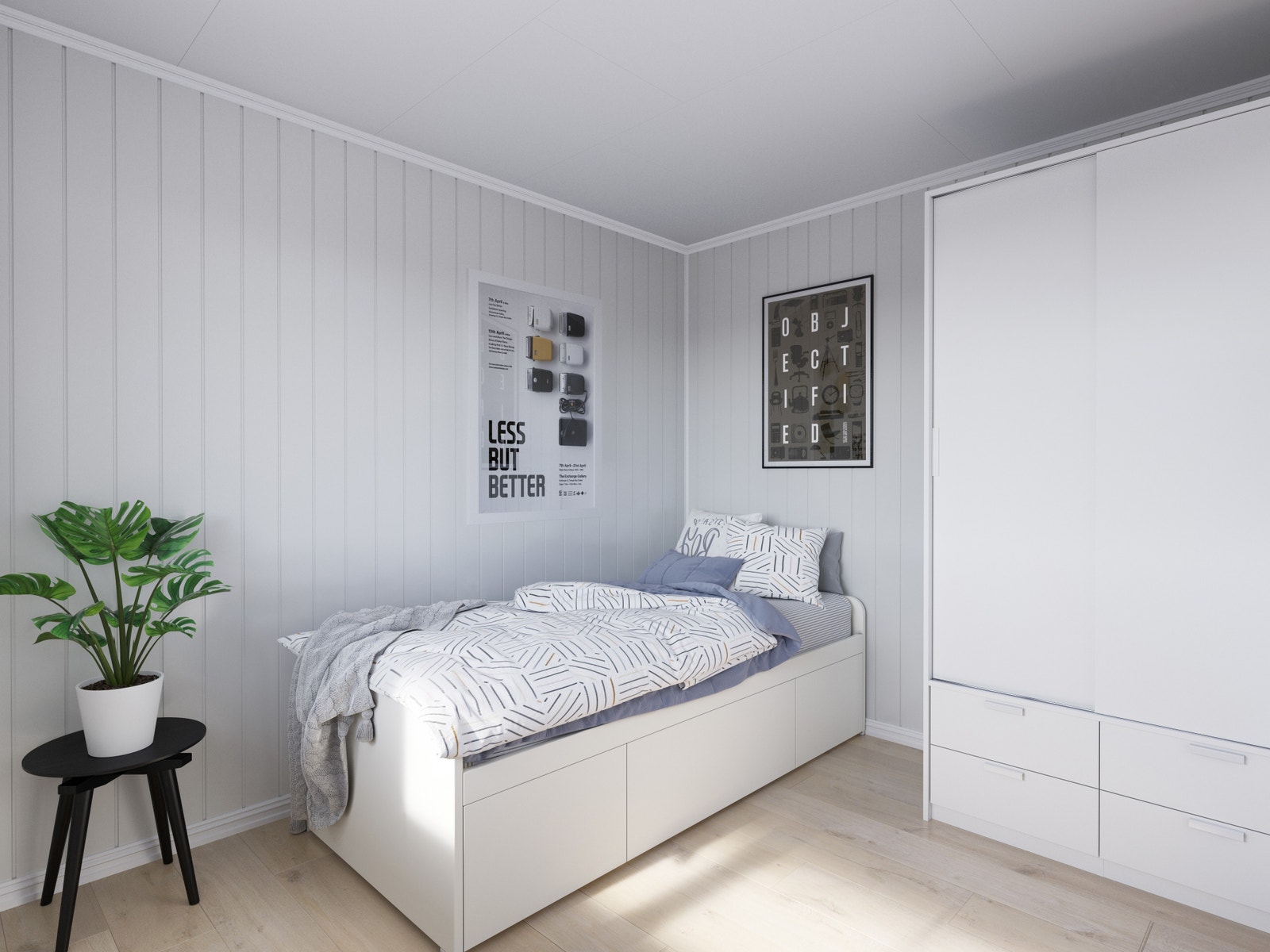 Soverom 3-roms leilighet. Illustrasjon, avvik forekommer. Galleribilde