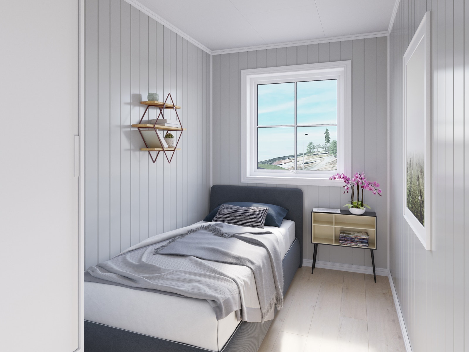 Soverom 4-roms endeleilighet. Illustrasjon, avvik forekommer. Galleribilde