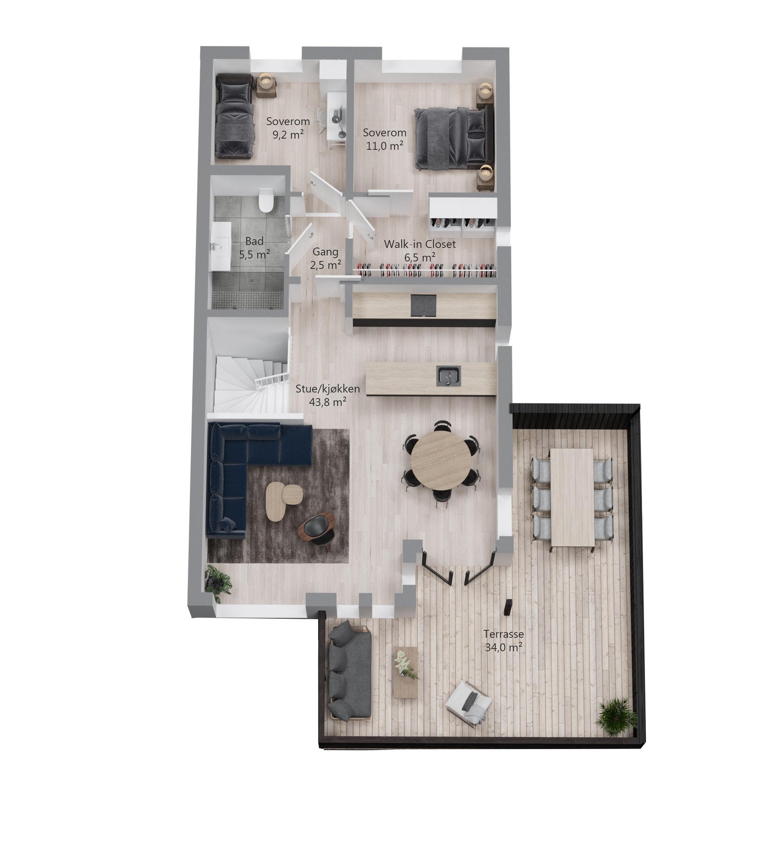 Plantegning 2. etasje. Galleribilde