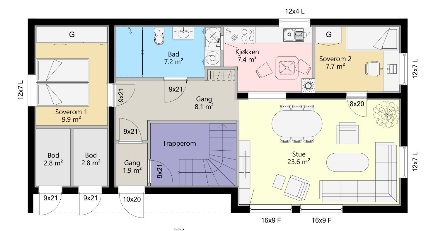 Plantegning Galleribilde