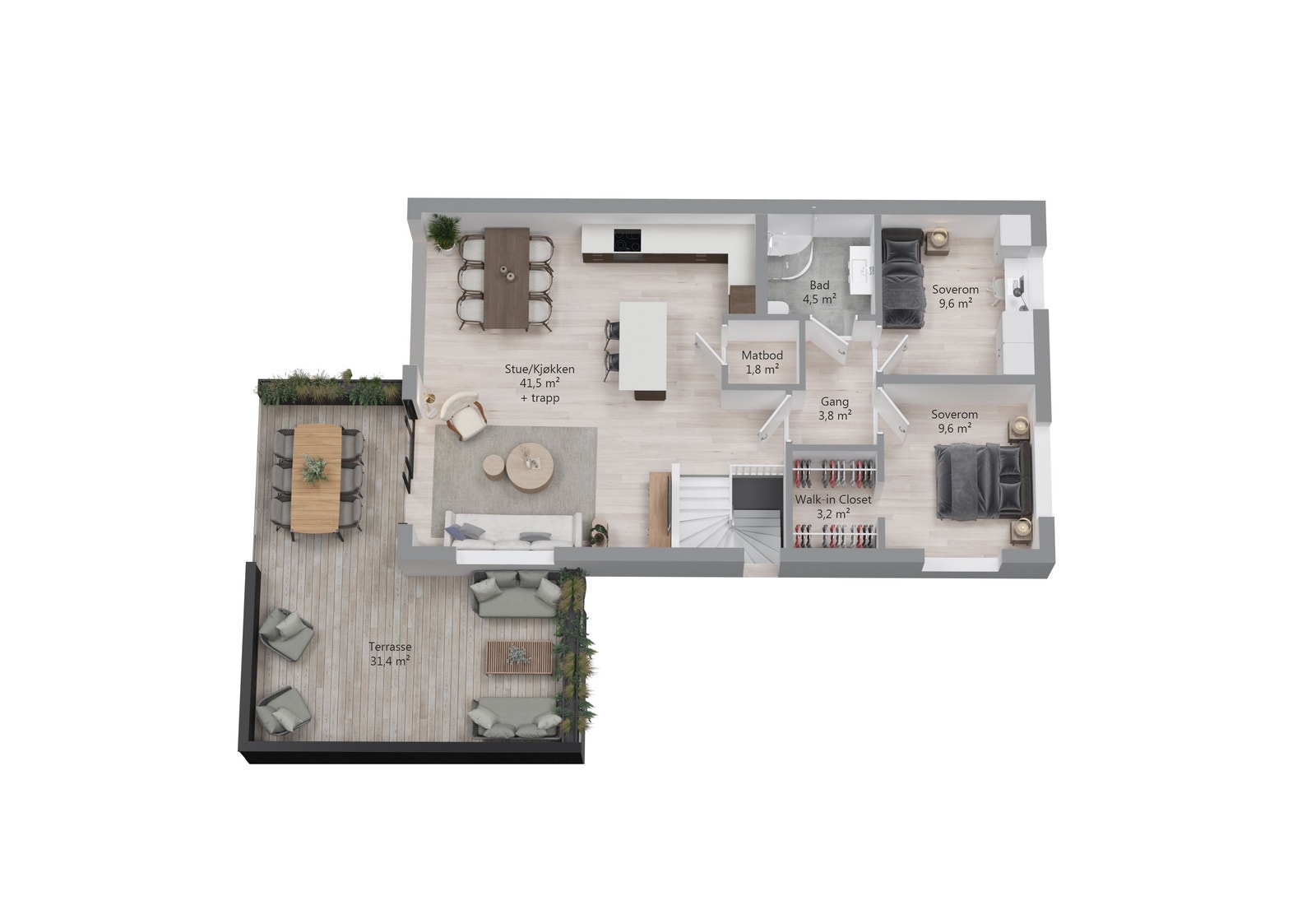 Glimmerveien 12-18 2. etasje. Galleribilde