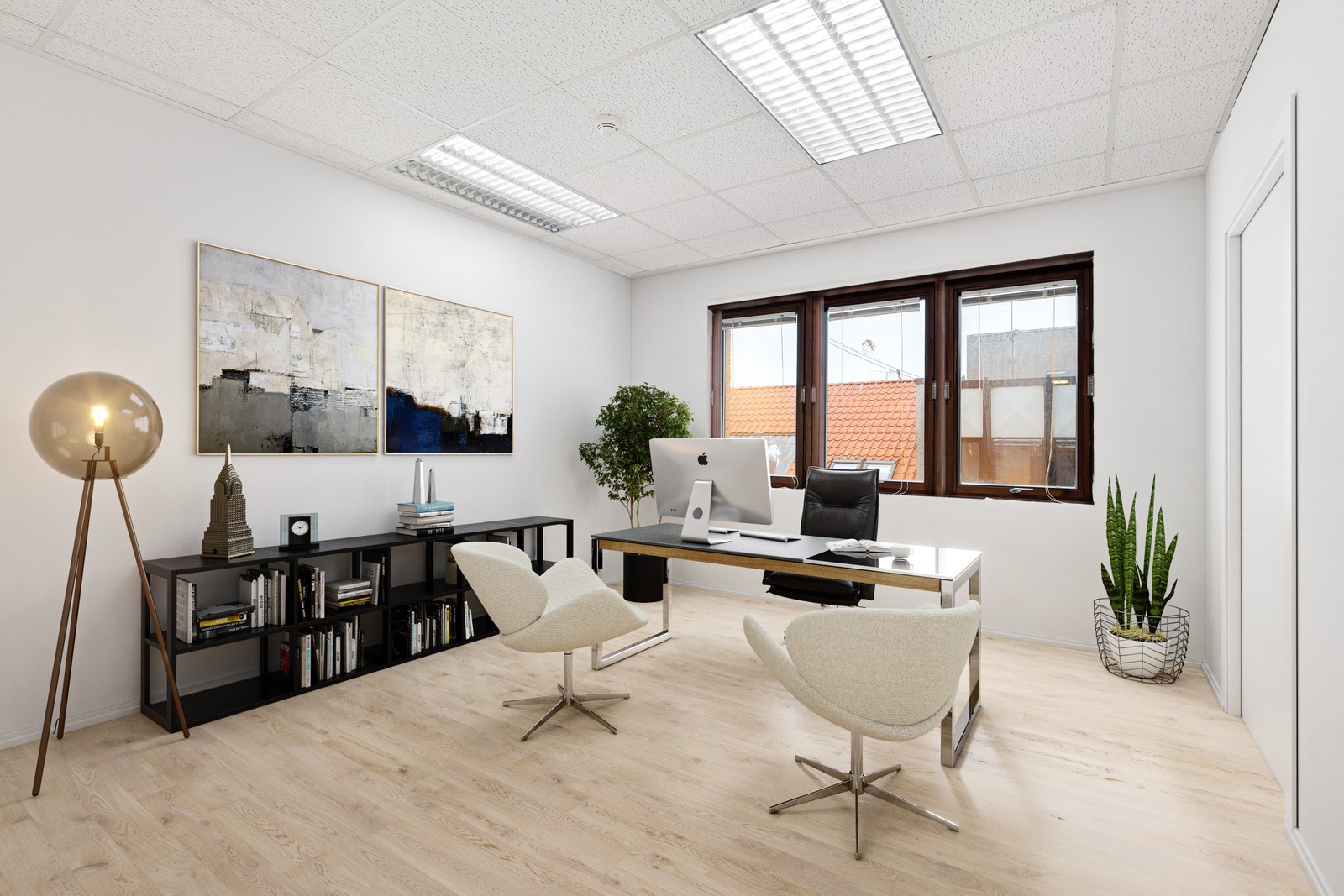 Digital forslag til oppussing kontorer Galleribilde