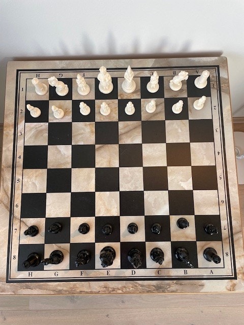 Hyggelig med eget sjakkbord. A side table dedicated for chess games. Galleribilde