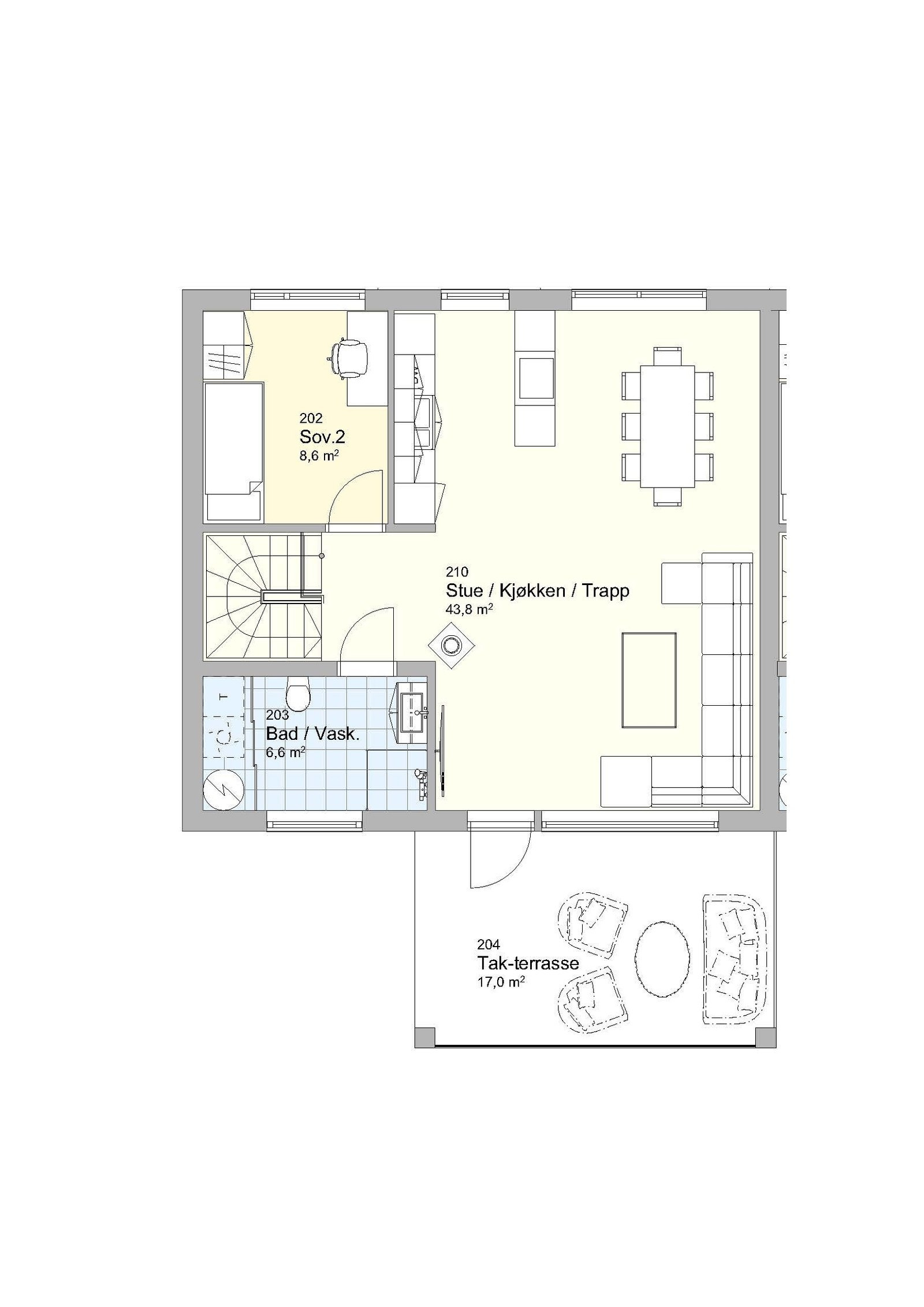 Plantegning 2. etasje Galleribilde