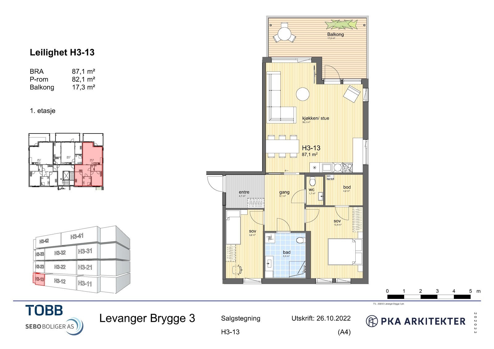 Plantegning H3-13 Galleribilde