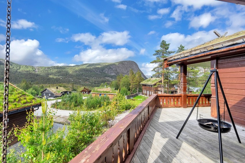 Flott utsikt fra terrassen Galleribilde