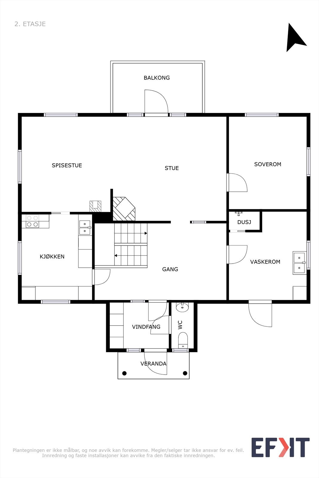 Plantegning 1.etg. Galleribilde