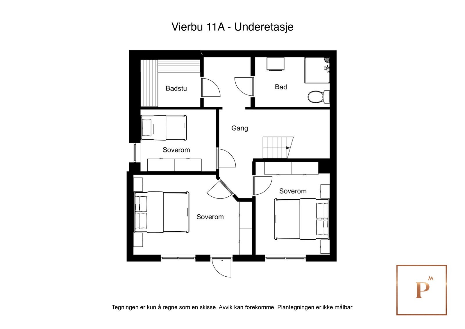 Plantegning underetasje Galleribilde