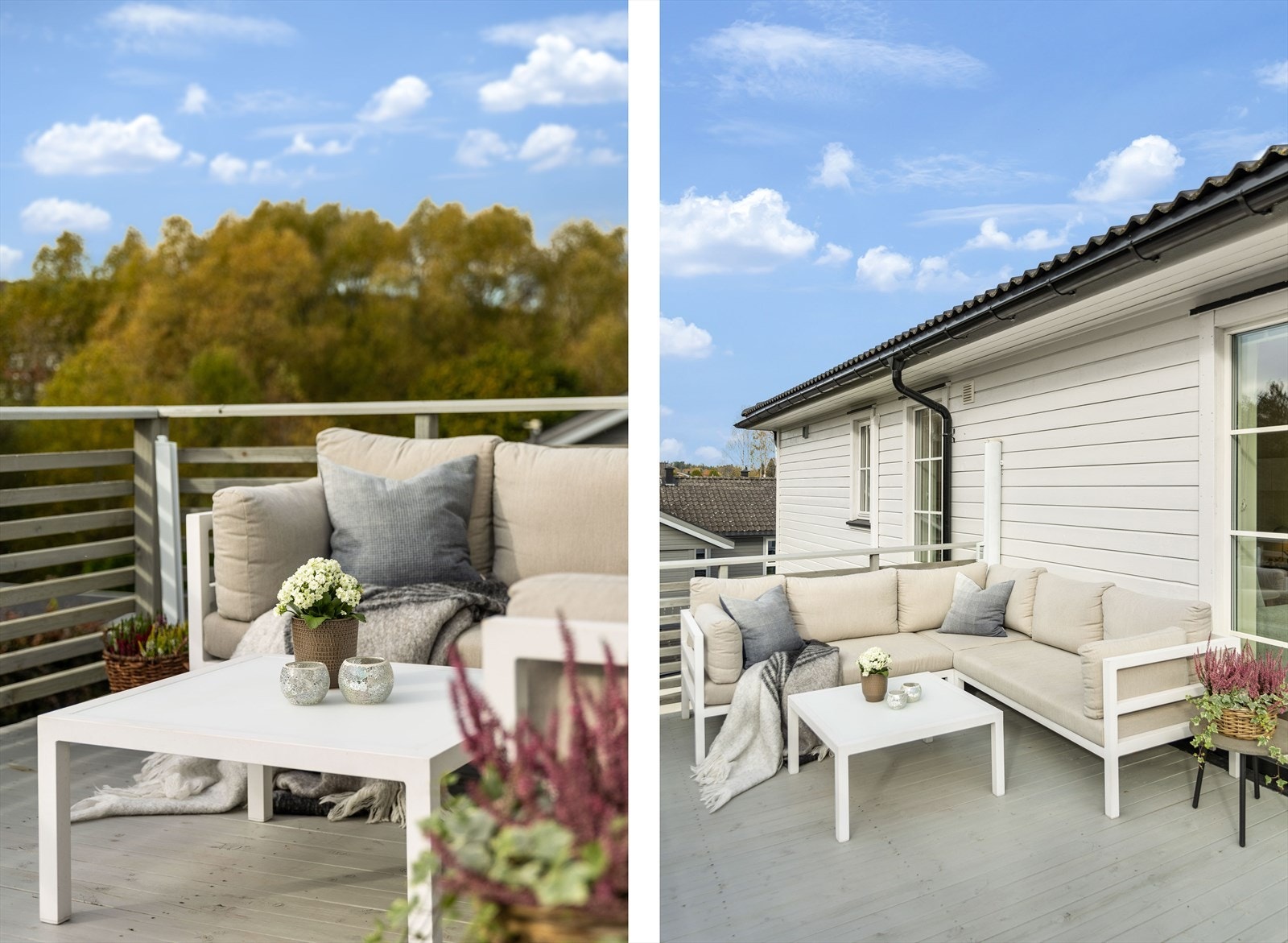 Deilig uteplass med gode solforhold. Galleribilde