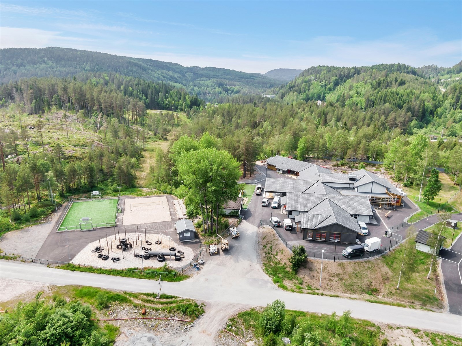 Barnehagen ligger bare noen minutters gange fra boligfeltet. Galleribilde