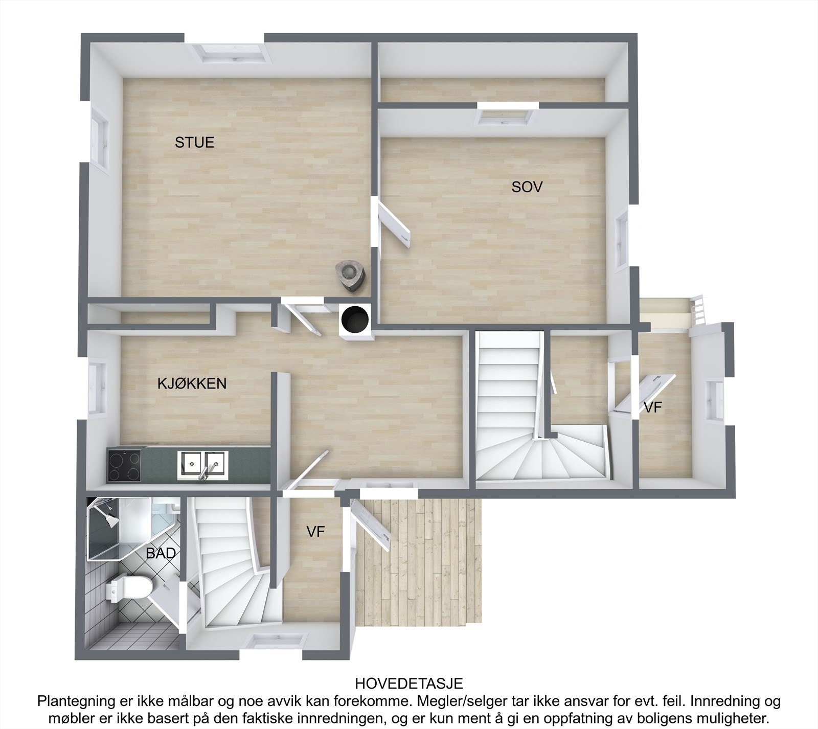 Plantegning 1. etasje Galleribilde