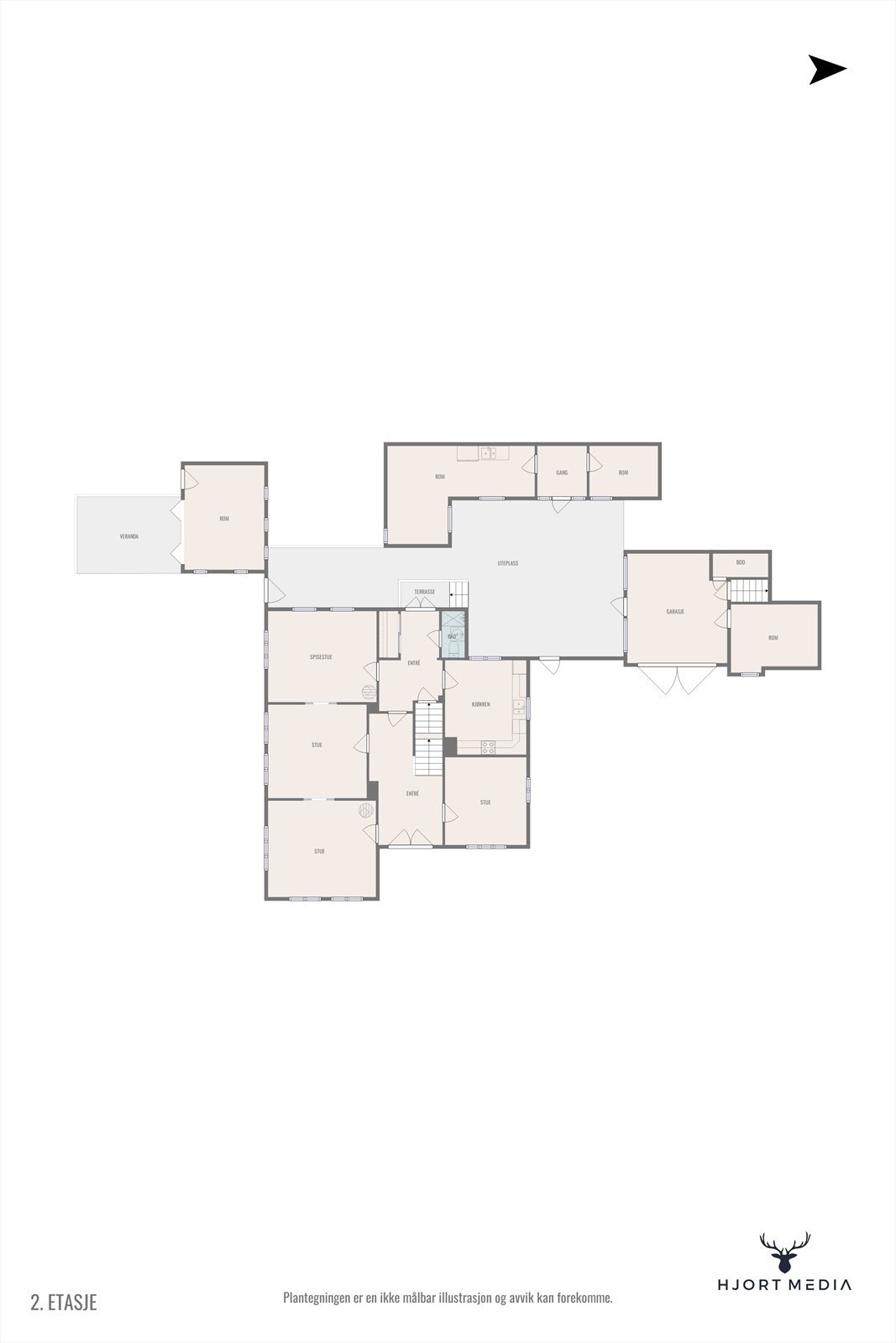 Planløsning 1. etasje. Galleribilde