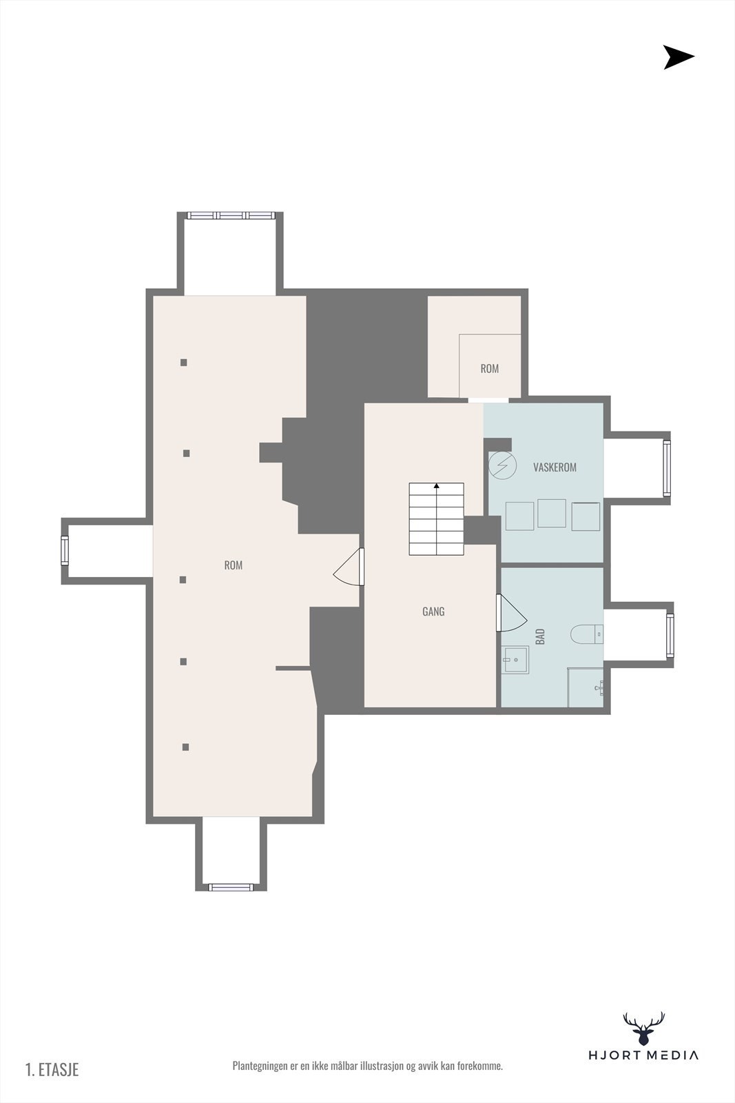 Plantegning kjeller. Galleribilde