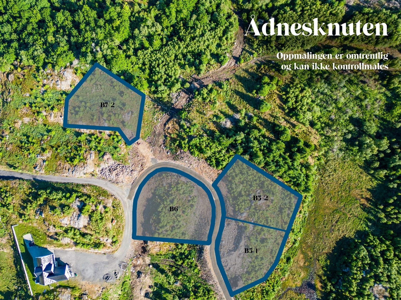 4 tomter for salg Åndesknuten Galleribilde