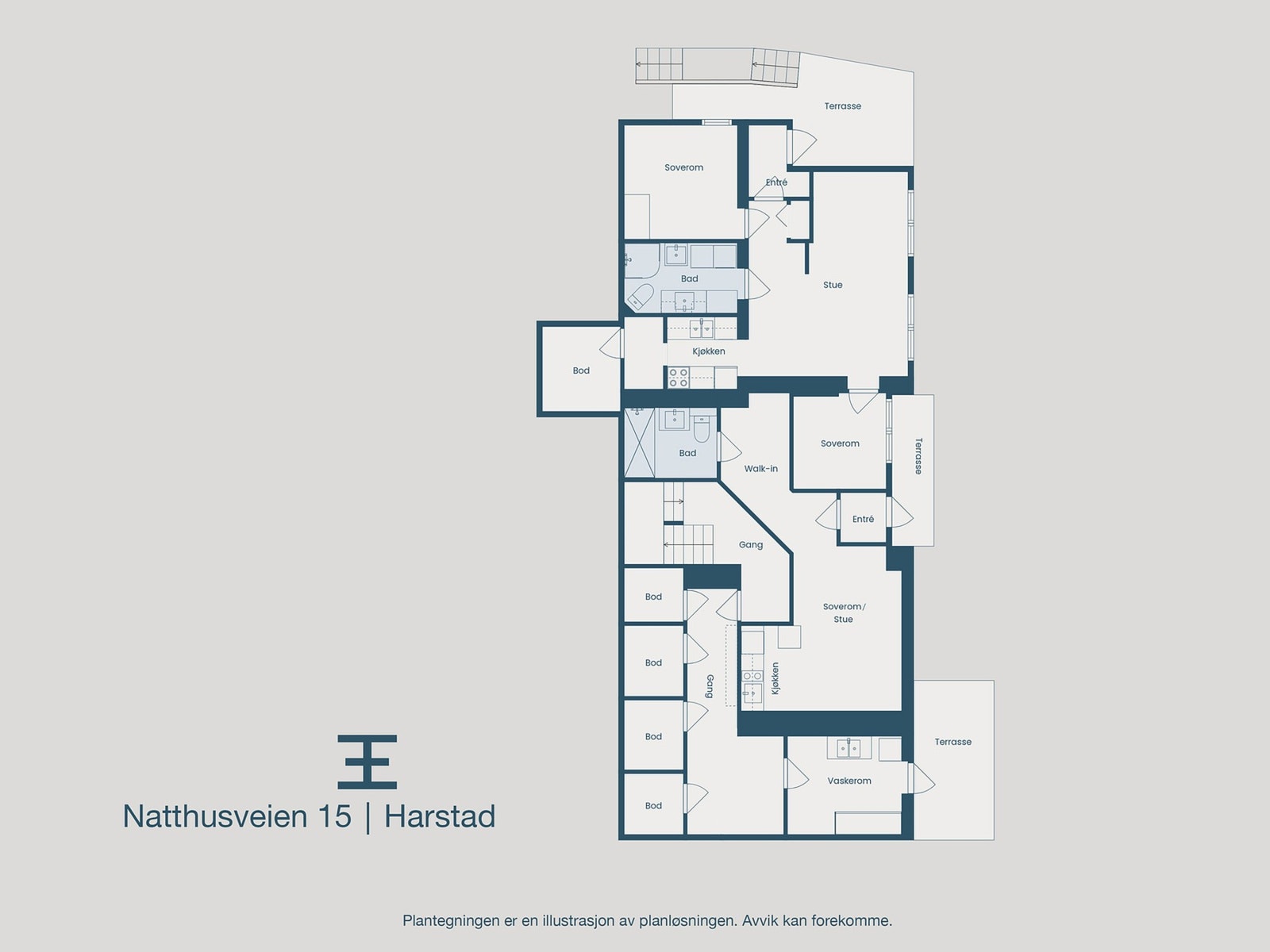 Plantegning underetasje Galleribilde