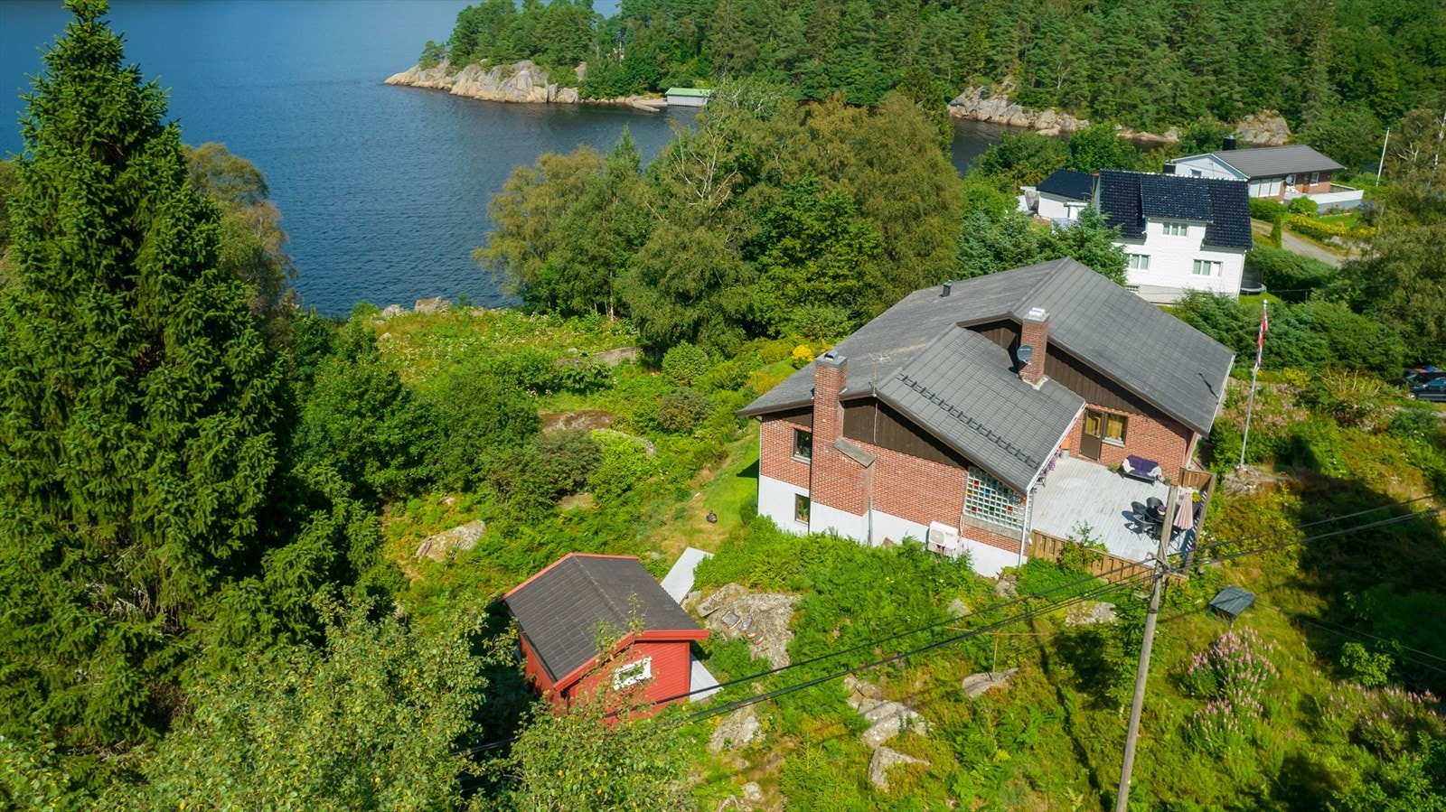 Eiendommen sett fra sørsiden. Galleribilde