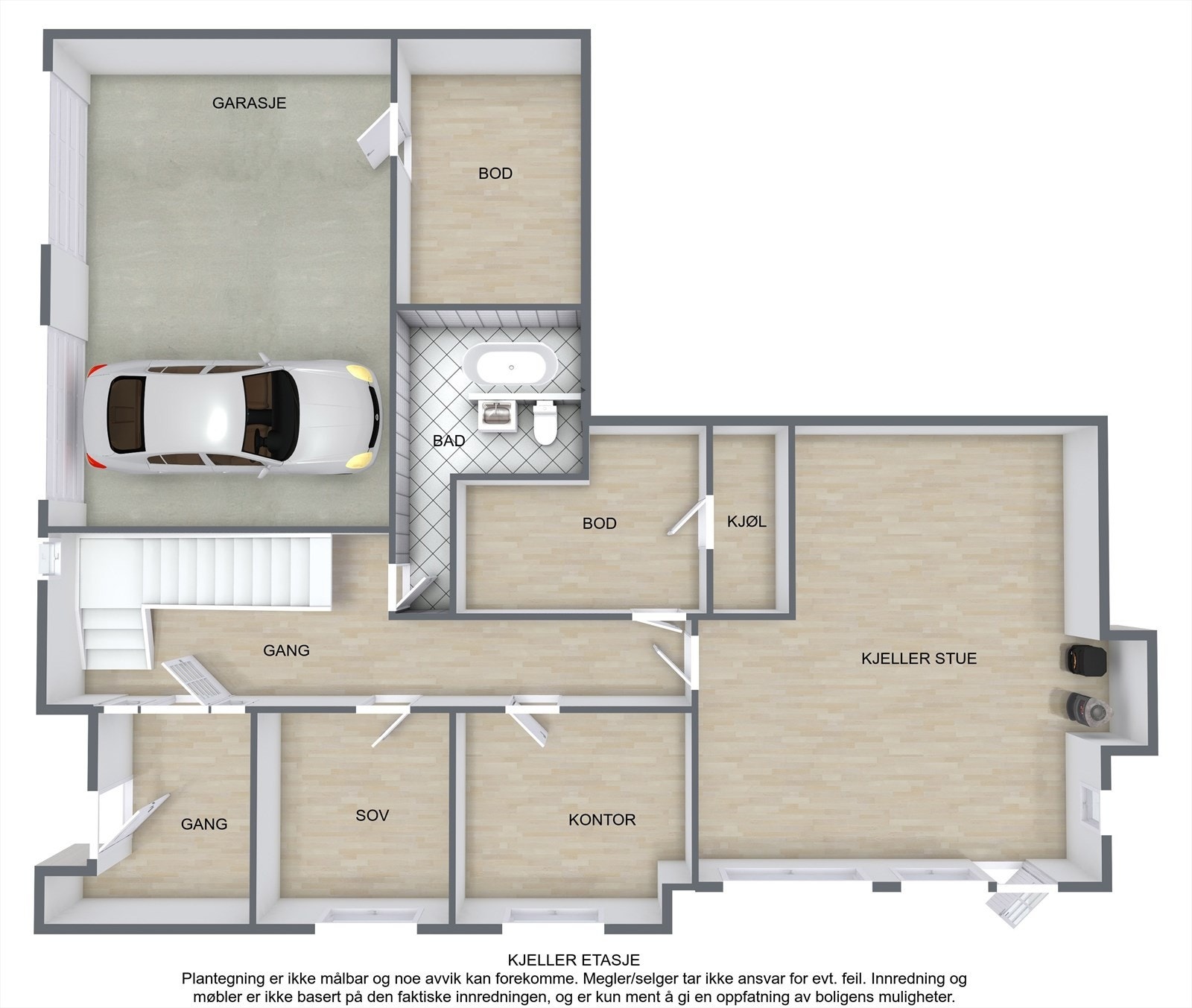 Plantegning underetasjen. Galleribilde