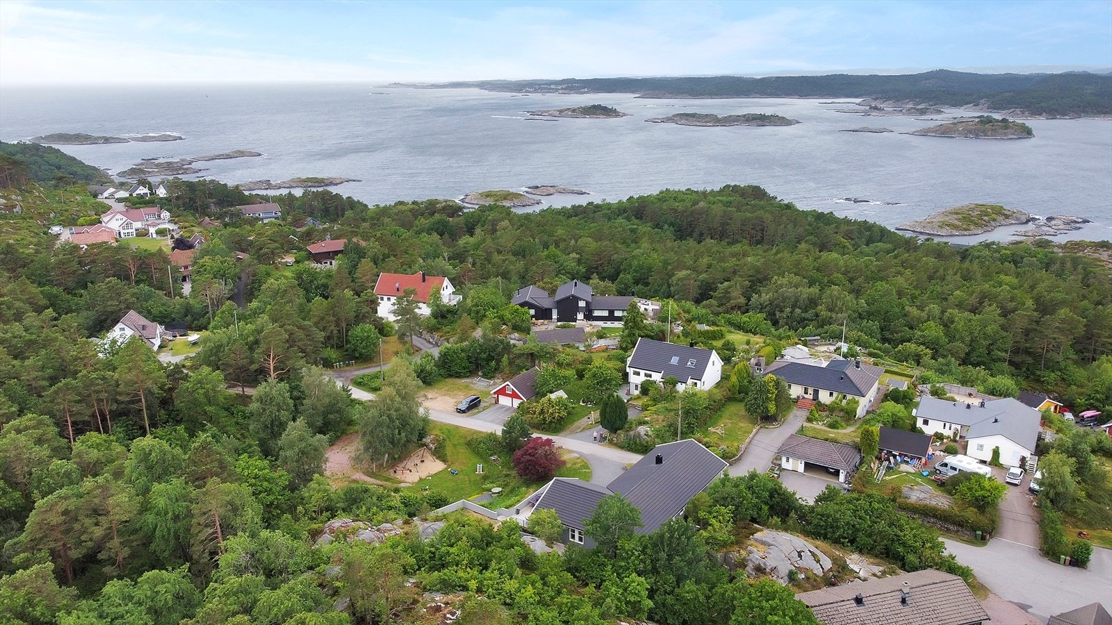 Dronebilde av område Galleribilde