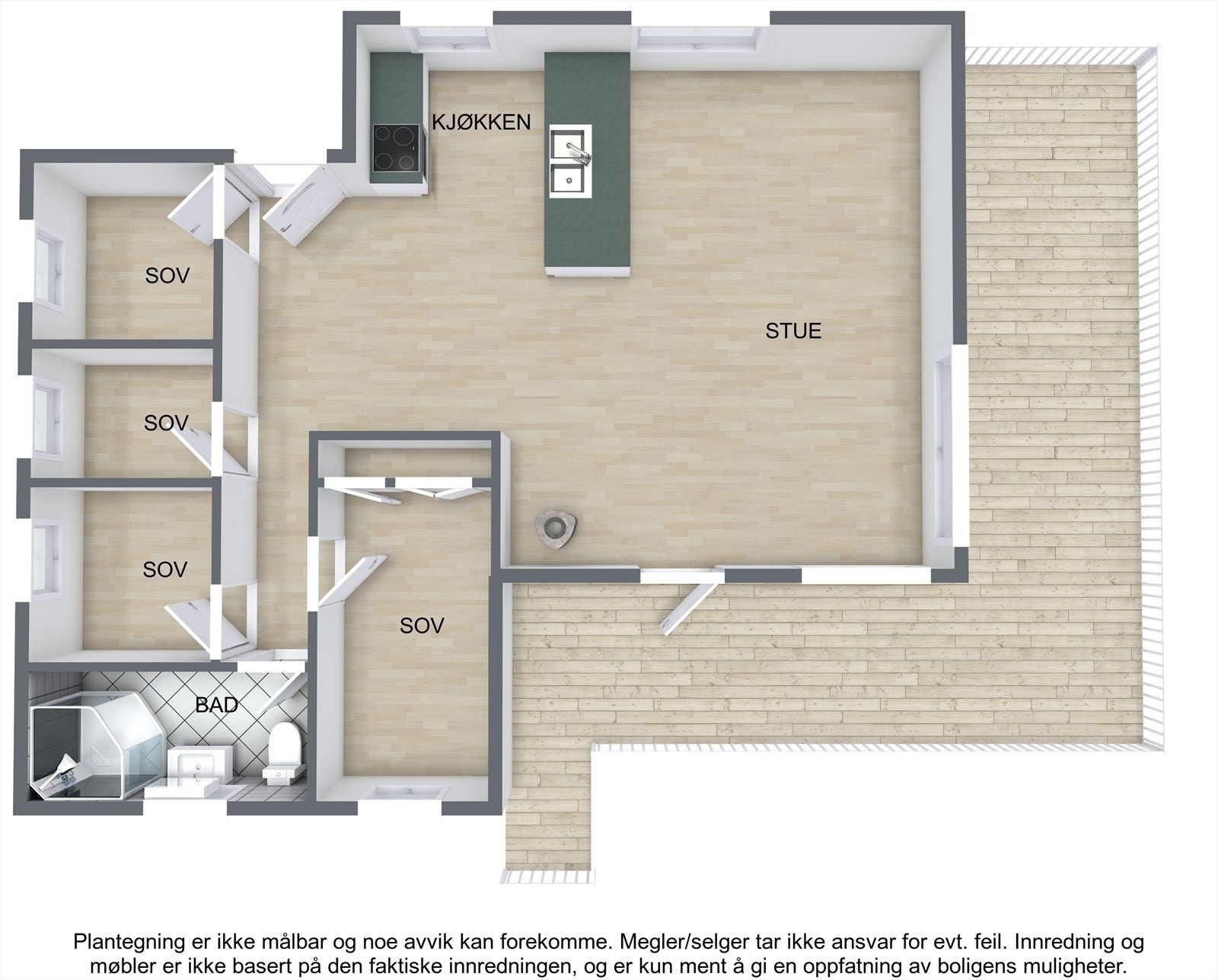 Plantegning 3D Galleribilde