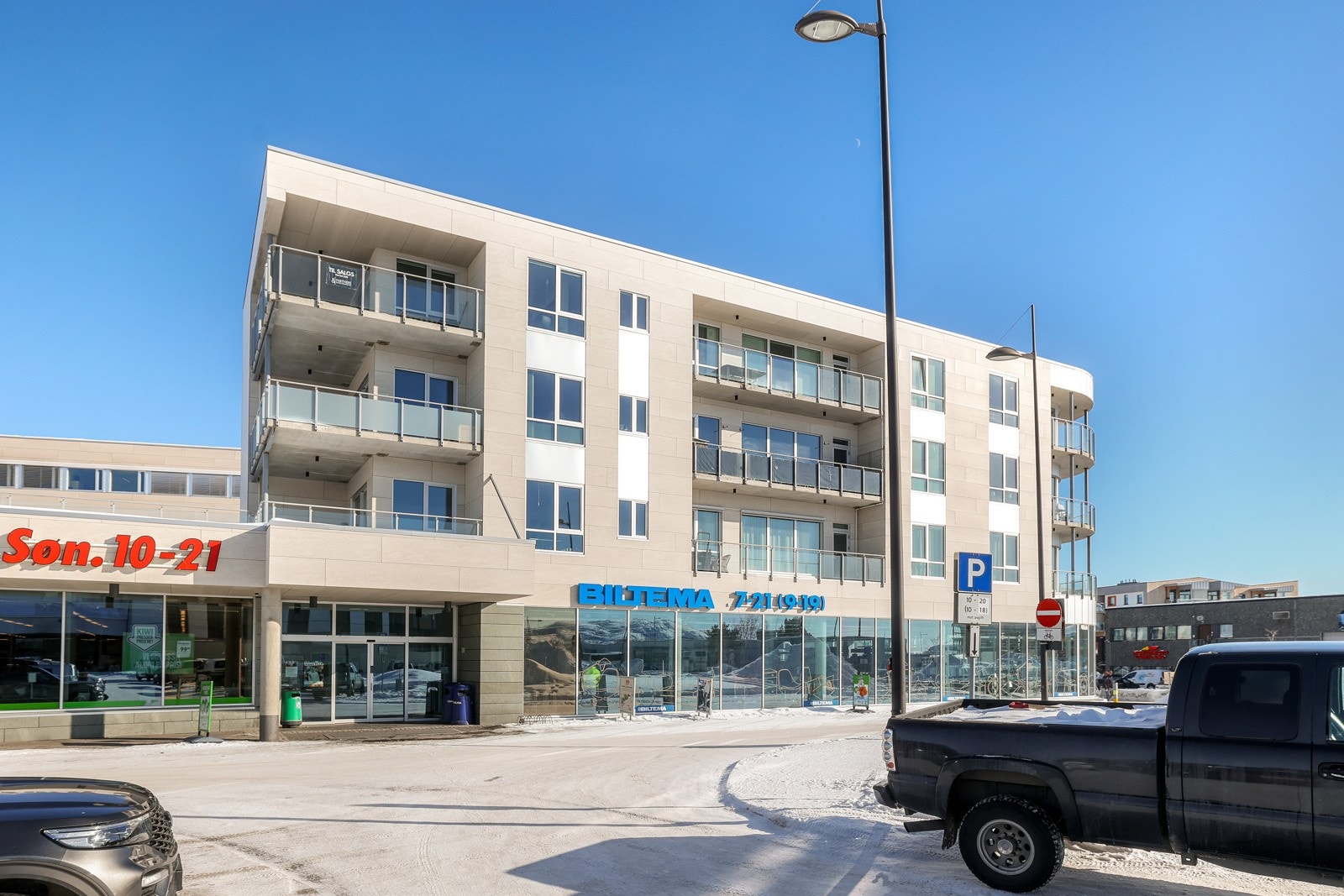 Leiligheten har fin plassering i toppetasjen Galleribilde
