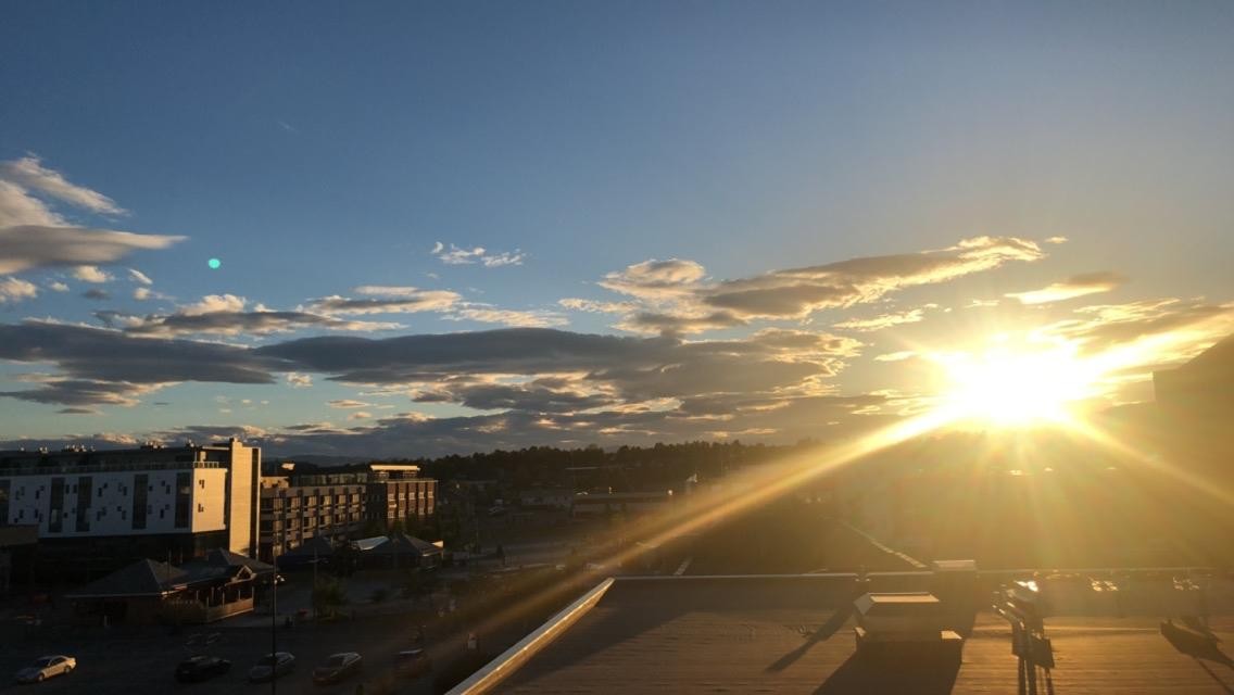 Utsikt fra leiligheten på sommeren Galleribilde