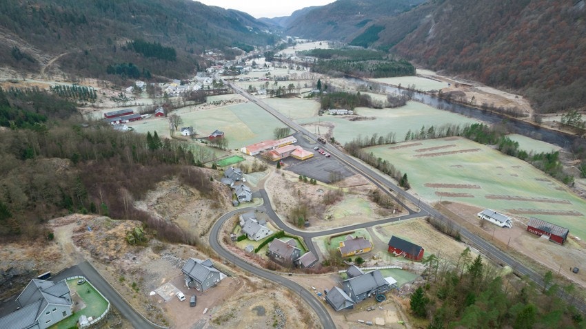 Moislia Boligfelt - oversikt nedover Kvåsdalen Galleribilde