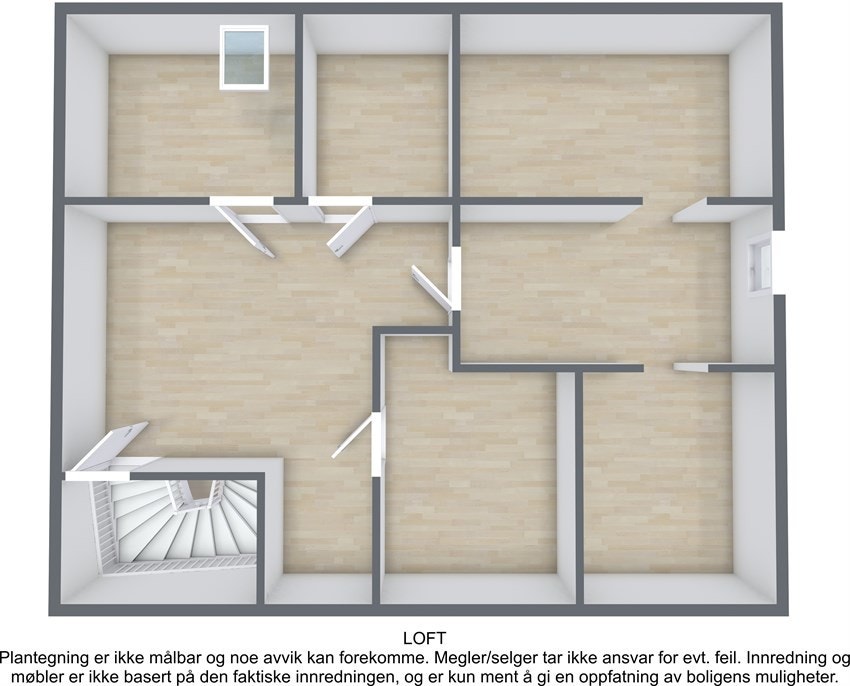 Plantegning loft Galleribilde