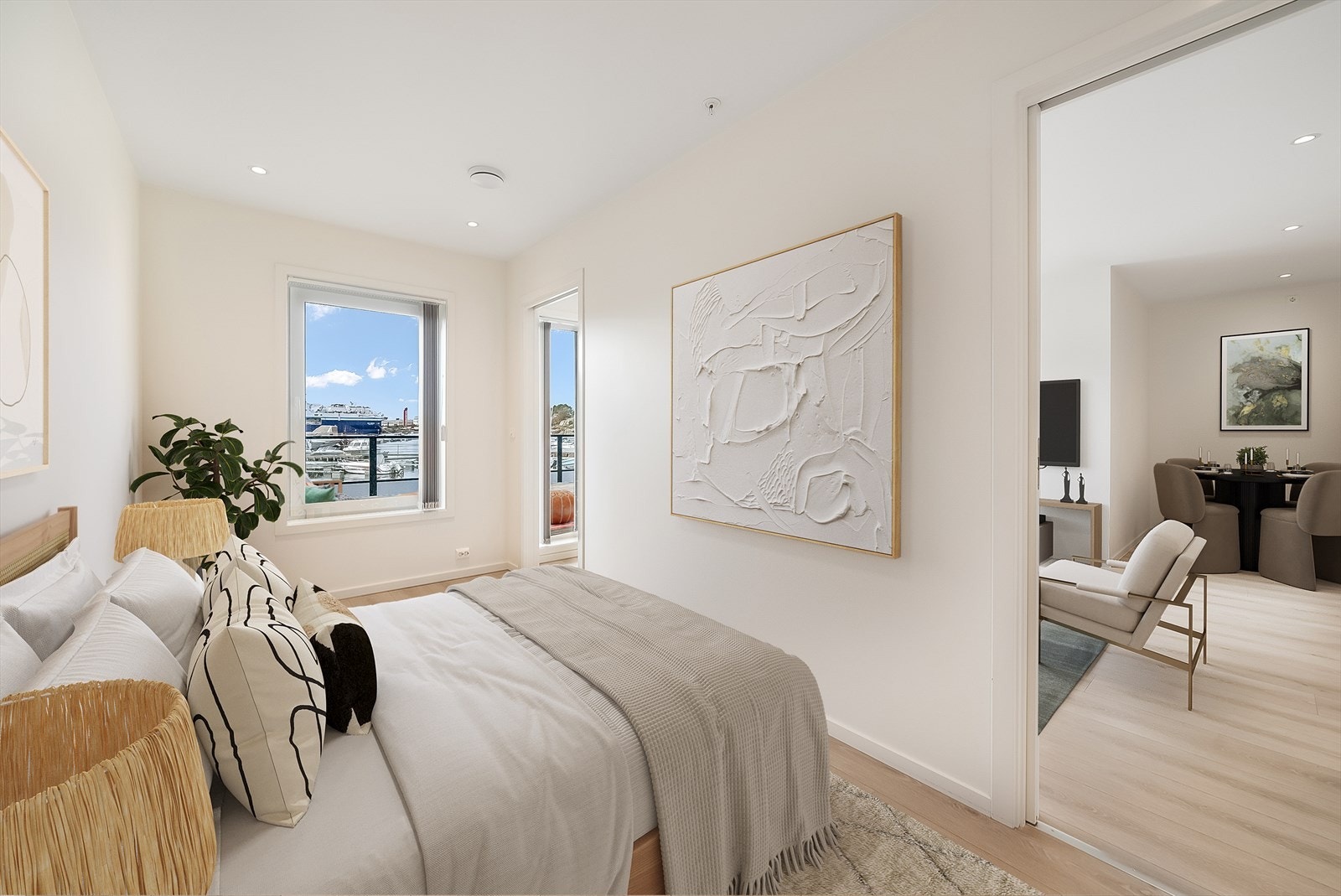 Virtuelt møblert soverom, slik kan du få det. Galleribilde