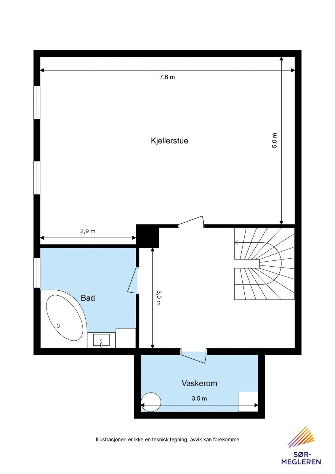 Planskisse kjeller Galleribilde