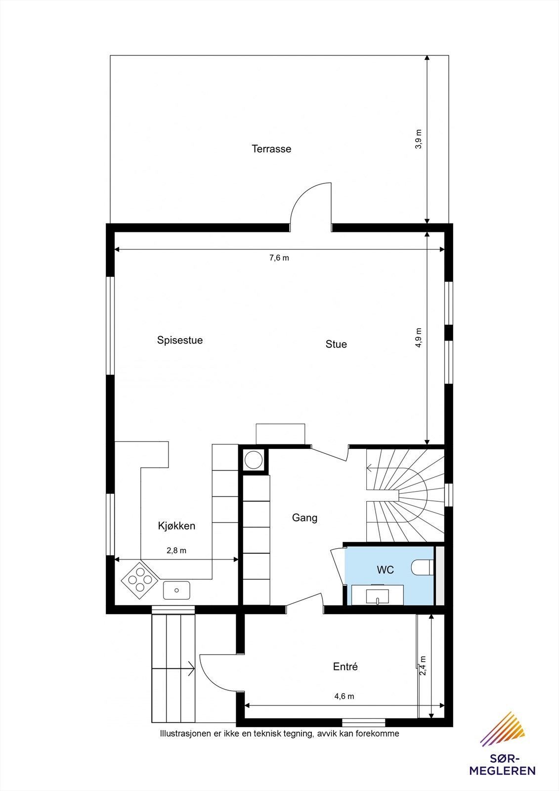 Planskisse 1.etg Galleribilde