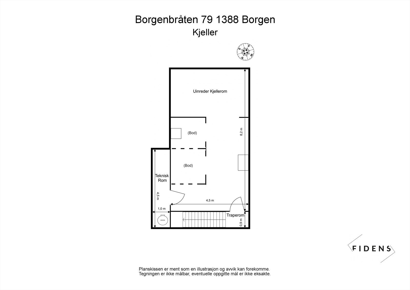 Plantegning kjelleretasje Galleribilde