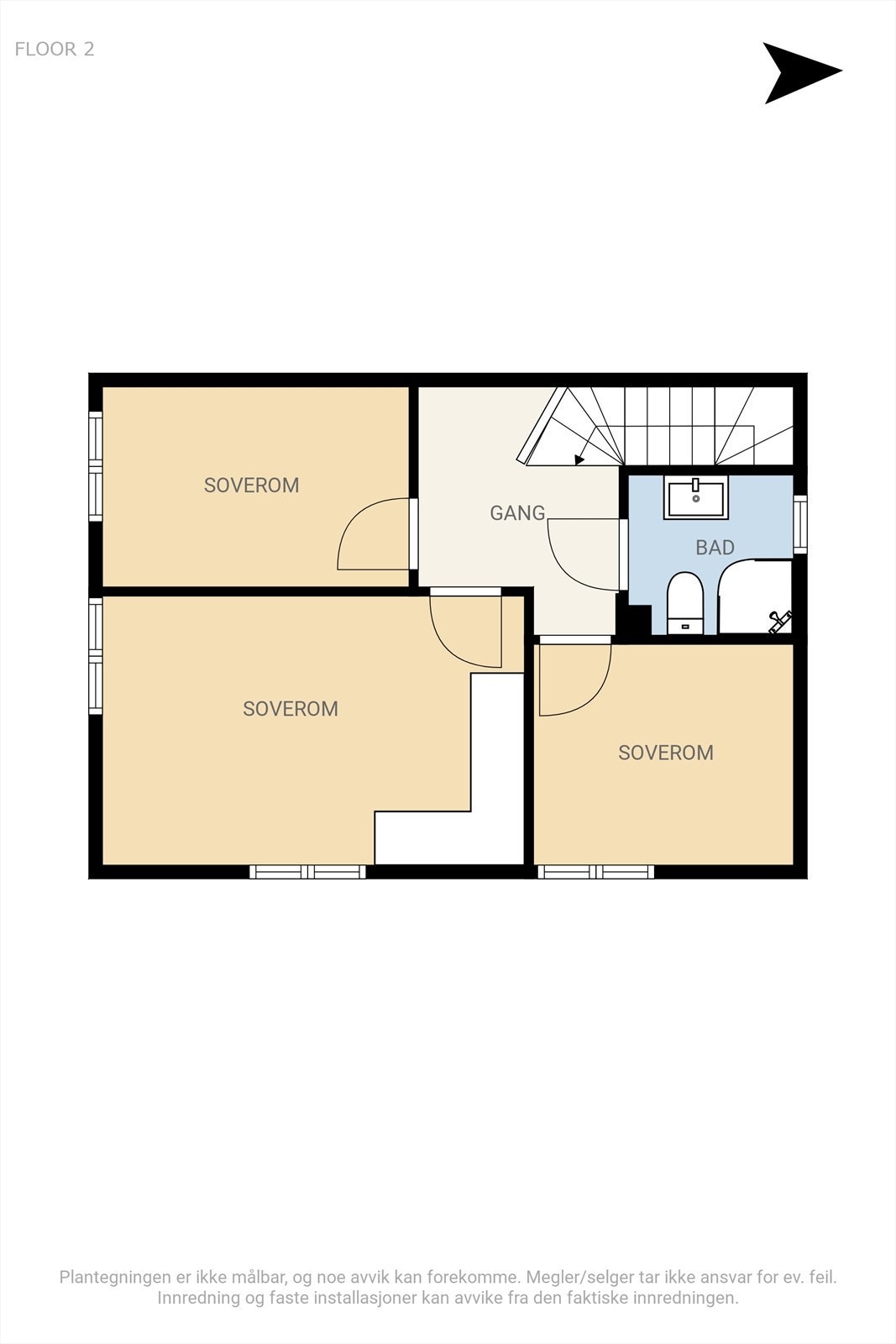 Plantegninge 2. etasje Galleribilde