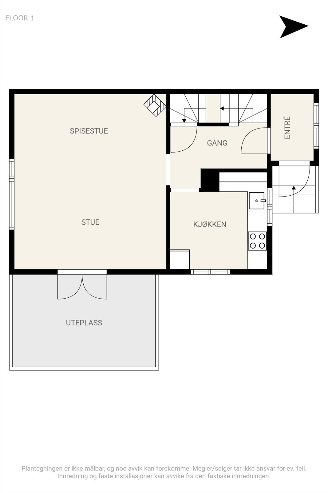 Plantegning 1.etasje Galleribilde