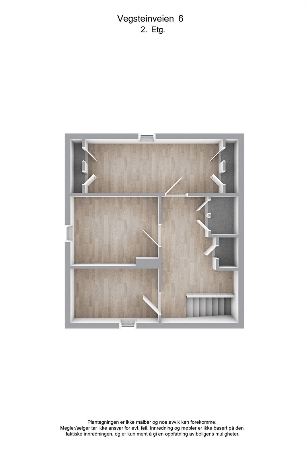 3D tegning loftsetasje. Galleribilde