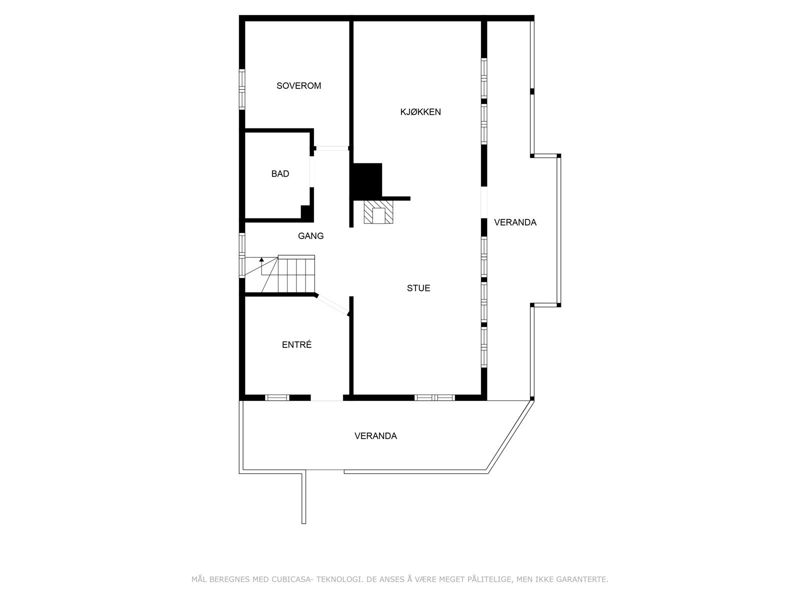 Plantegning første etasje Galleribilde