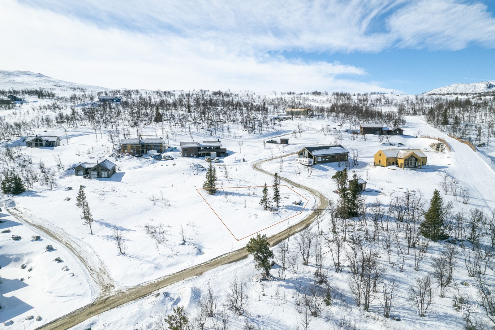 Tomten ca markert. Forbehold om feil i linjer. Galleribilde