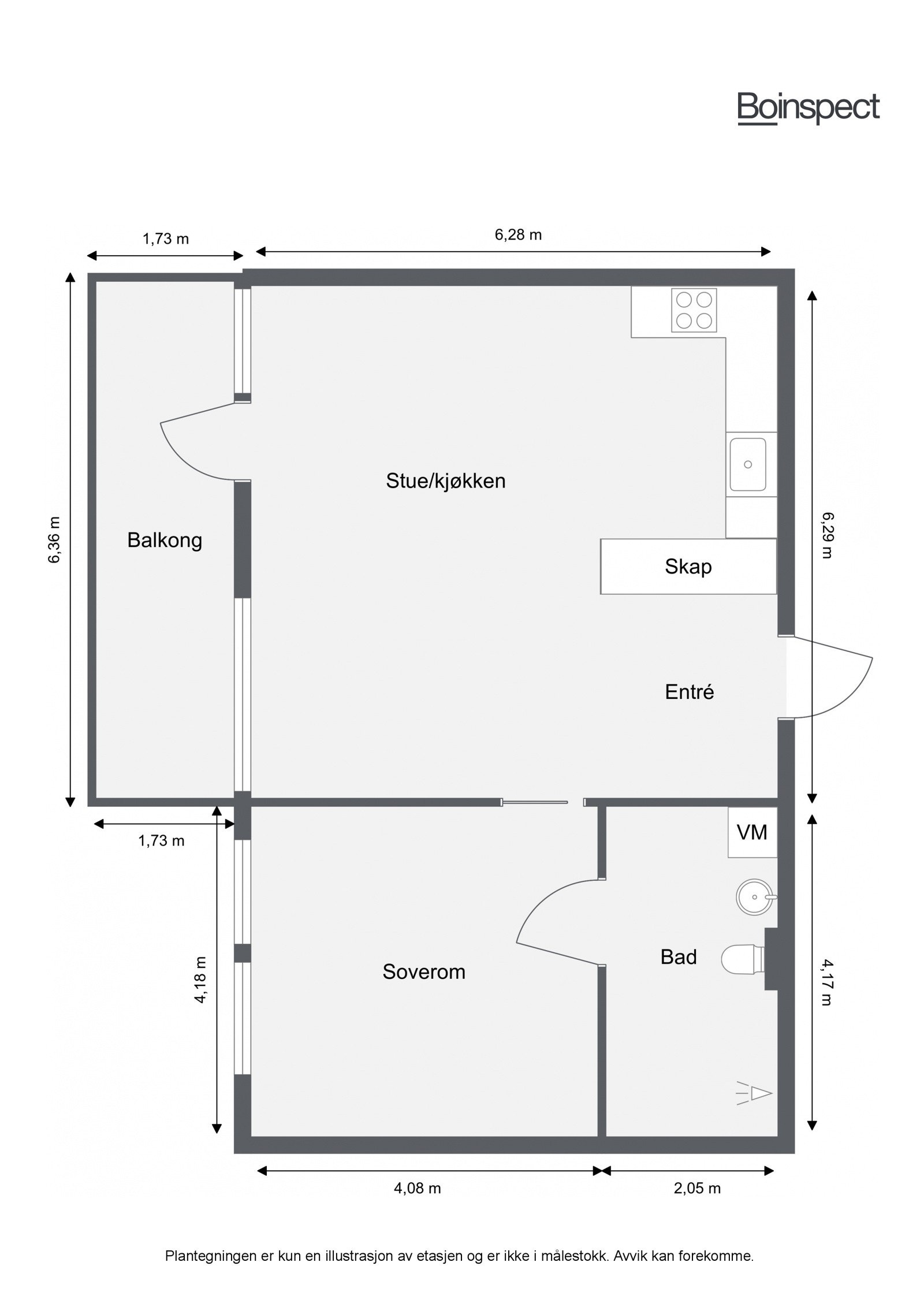 Plantegning Hovseterveien 68B Galleribilde